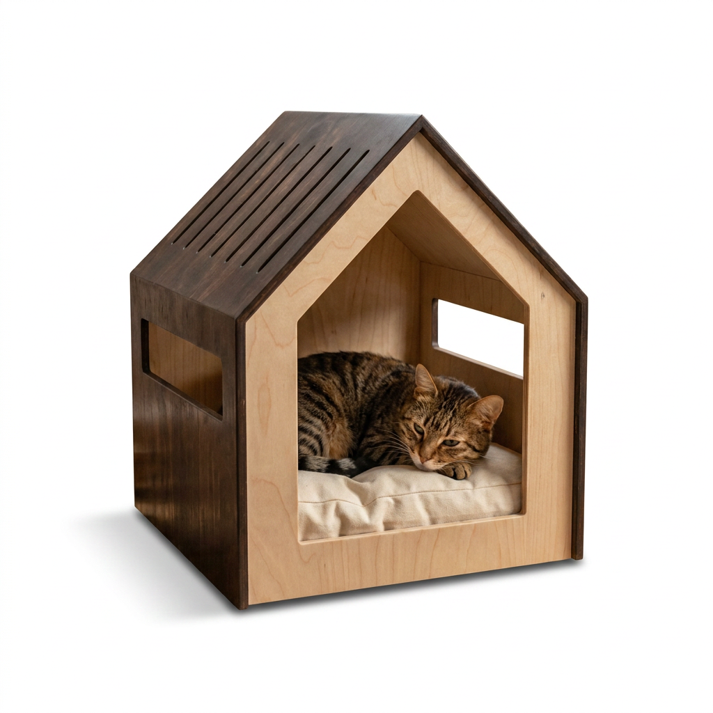 Custom Wooden Pet House | Dog & Cat