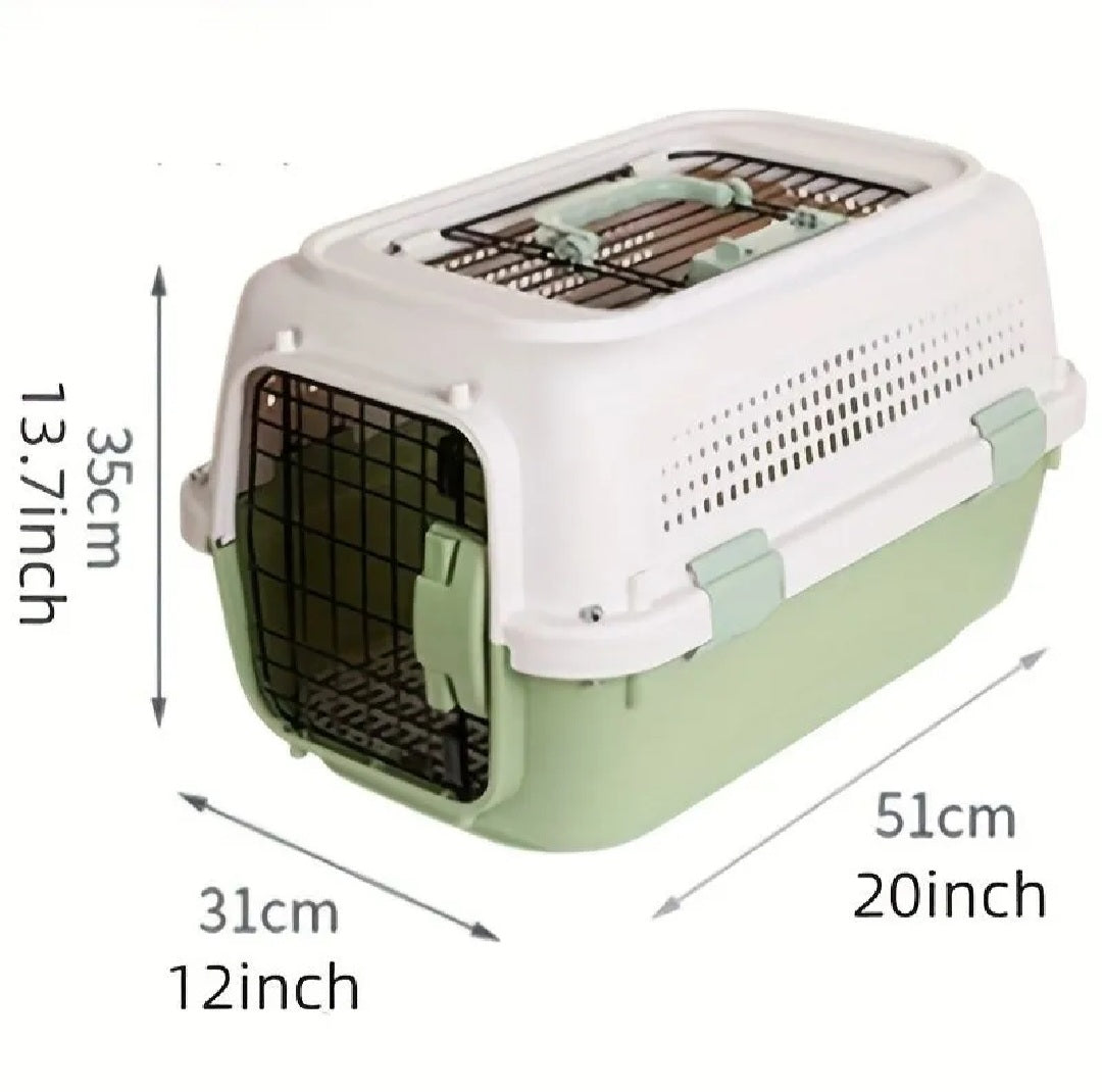 Hard-Sided Pet Carrier with 2 Doors for Cat & Medium Dog