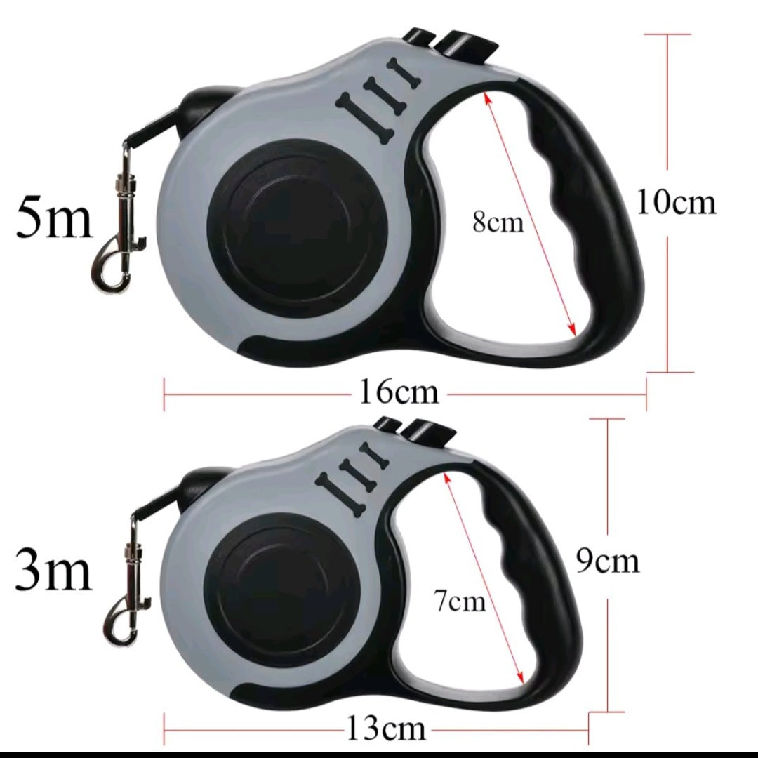 Retractable Dog Leash 3M/5M – Heavy Duty Nylon Pet Lead for Small Medium Large Dogs & Cats | Automatic Extendable Puppy Leash